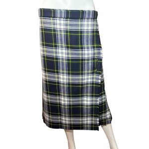 Highland Home Industries Scotland Tartan Plaid 100% Wool Skirt Quilt - Large